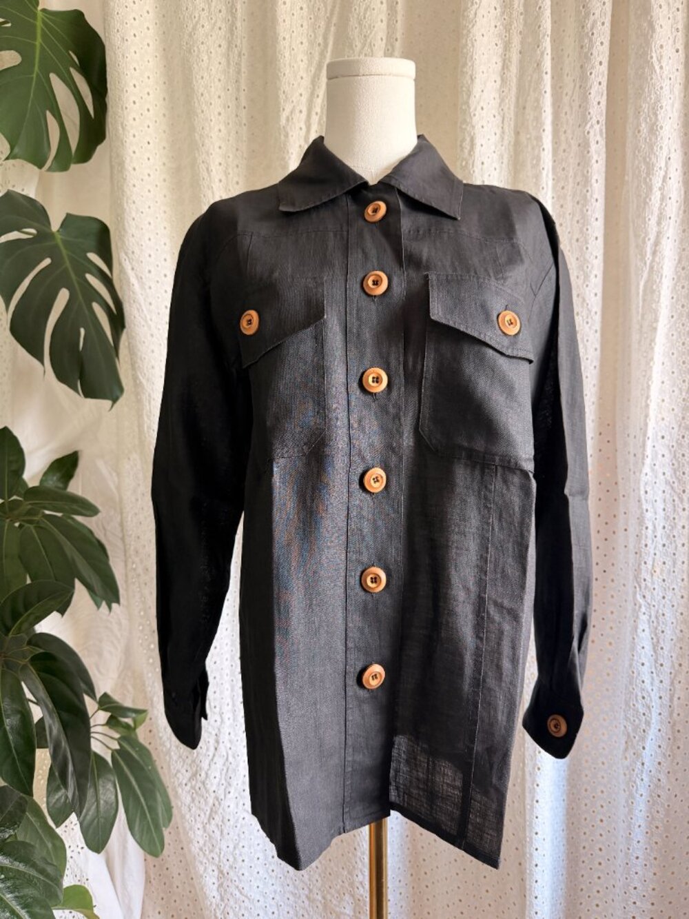YSL Linen Black Shirt.
